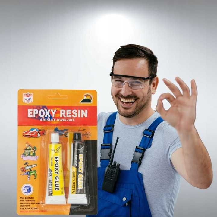 DWUSKŁADNIKOWY Klej Epoksydowy MOCNY Uniwersalny Szybki 2 x 10 ml