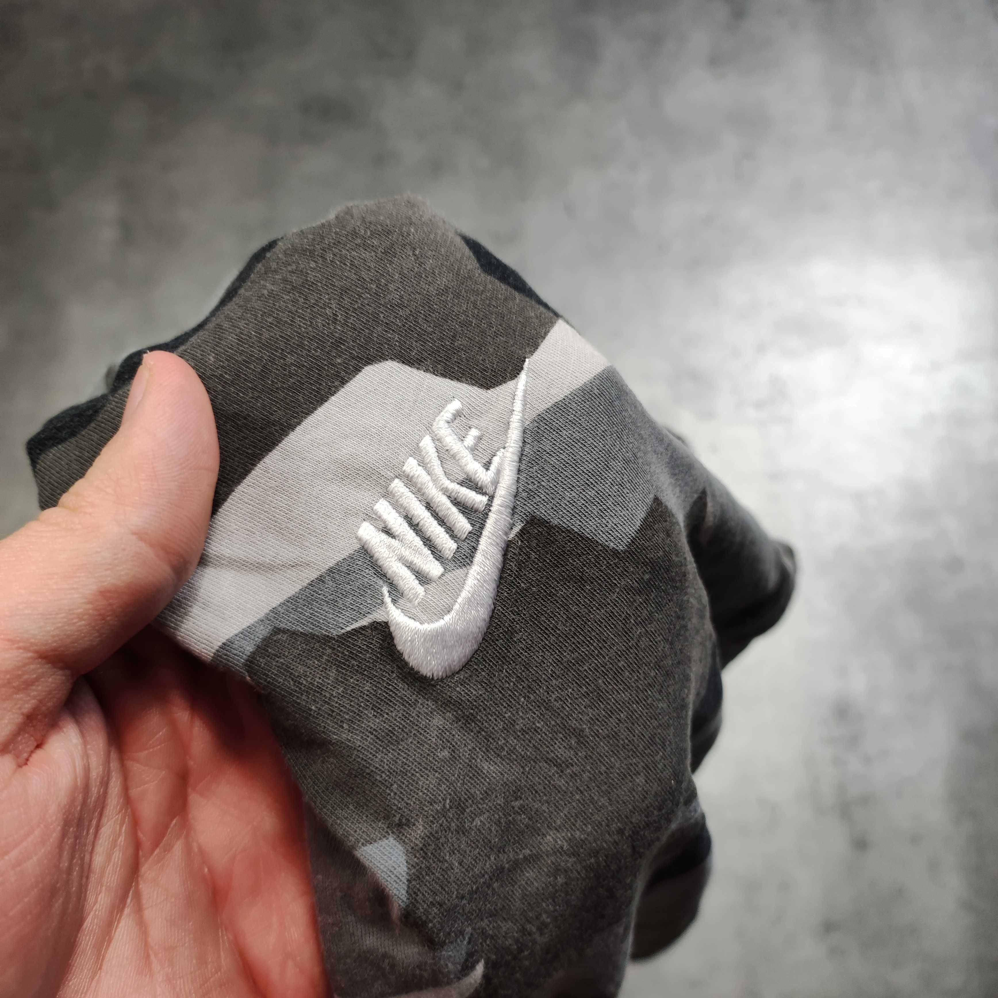 MĘSKA Koszulka Bawełna Moro Camo Kamuflaż Bawełna sportowa Nike Logo