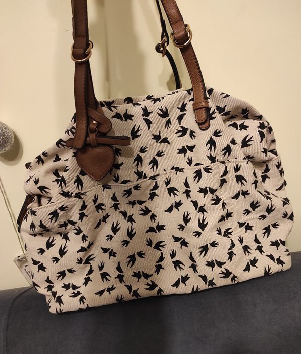 Torebka oversize motyw Jaskółki Coquette