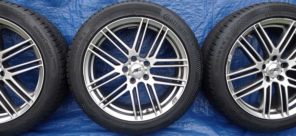 Felgi Koła Aluminiowe AEZ 235/45/R18 CONTINENTAL 7mm 5x112 AUDI VW BMW