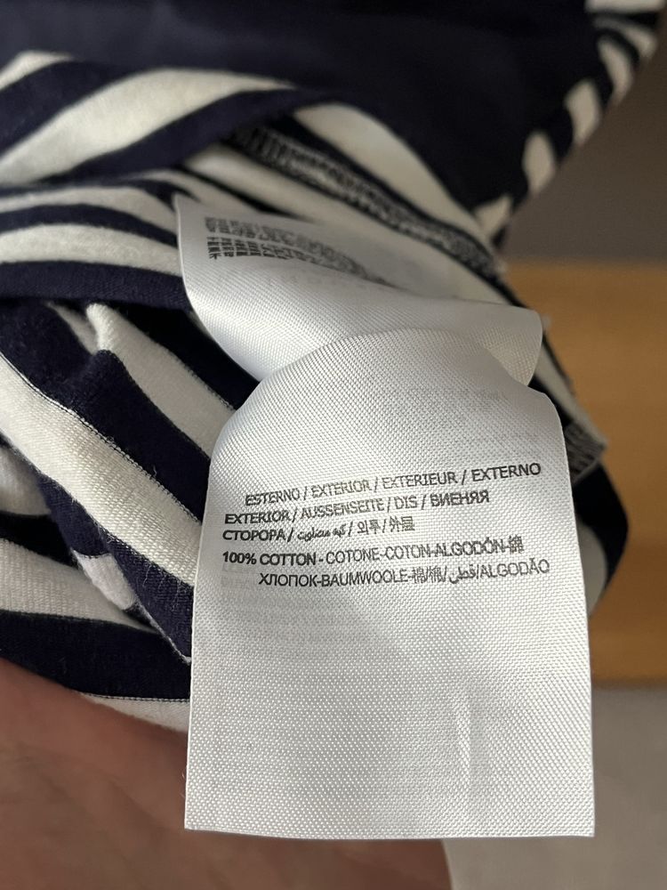Moncler sukienka tunika w paski biało granatowa 100% bawełna S
