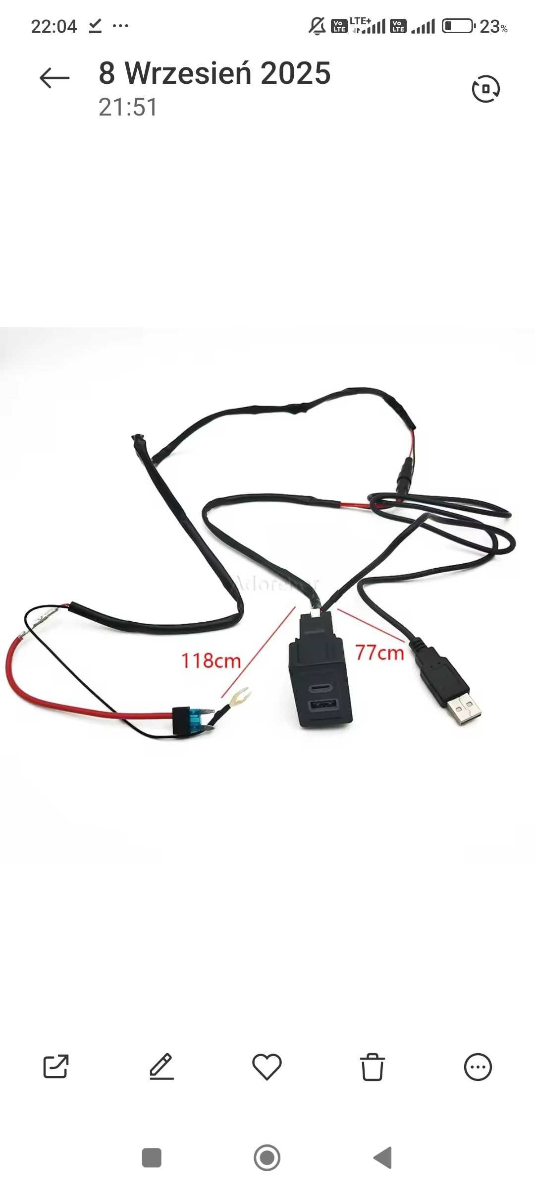 Ładowarka samochodowa Szybka QC3.0 Typ-c USB Adapter Gniazdo interfejs