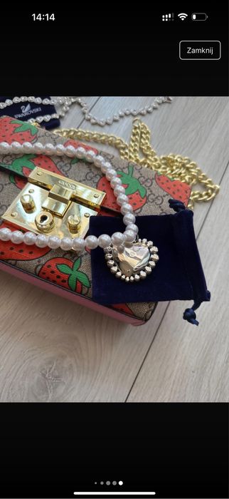 Naszyjnik korale z zawieszką Ariana Grande x swarovski viral hit insta