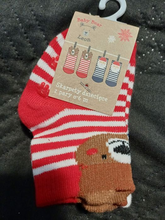 Skarpetki świąteczne 0-6 m