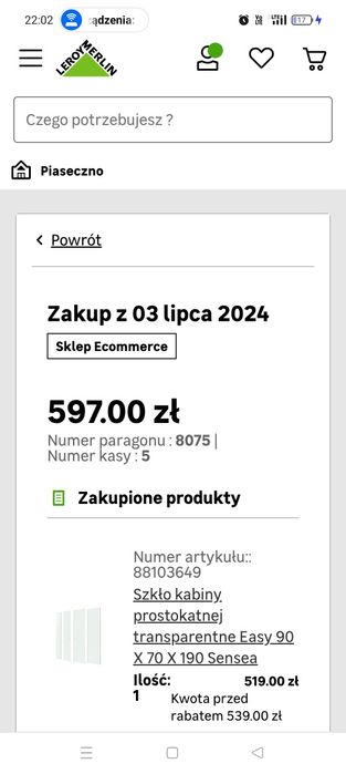 EASY-Szyby do kabiny prysznicowej