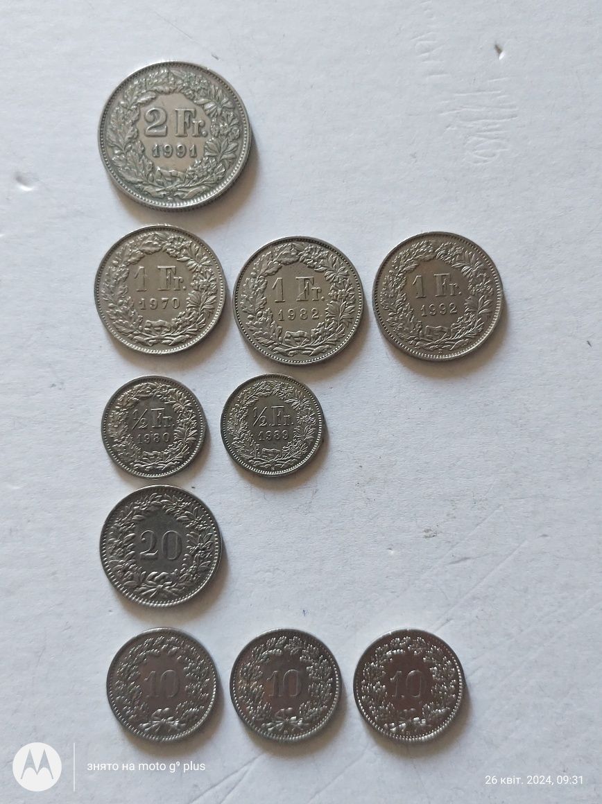 Колекція монет Швейцарія, 6,5франків