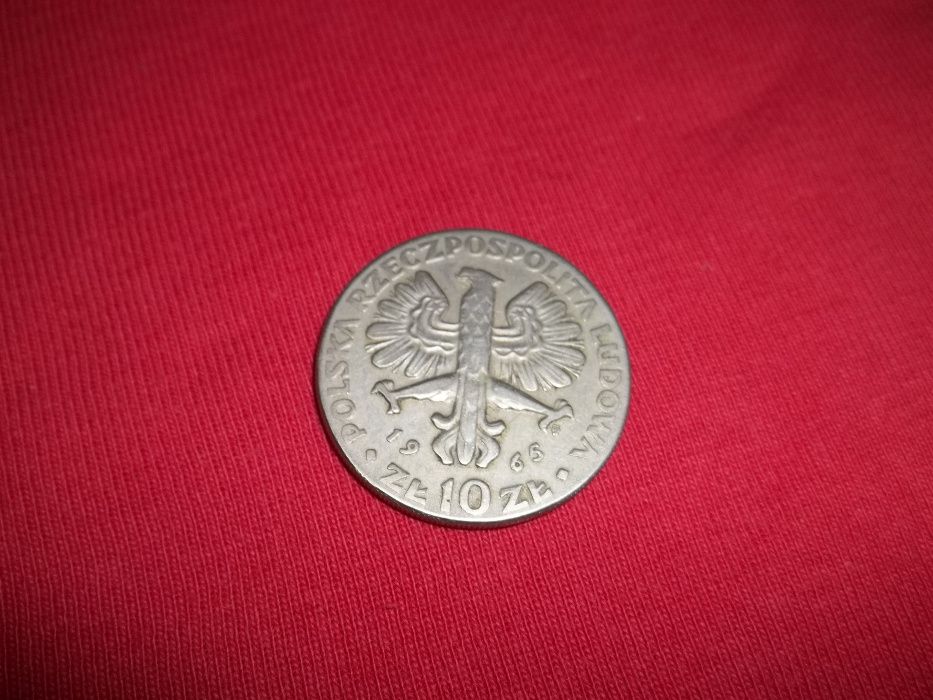 Moneta 10 złotych NIKE-VII Wieków Warszawy z 1965r.Monety,numizmatyka.