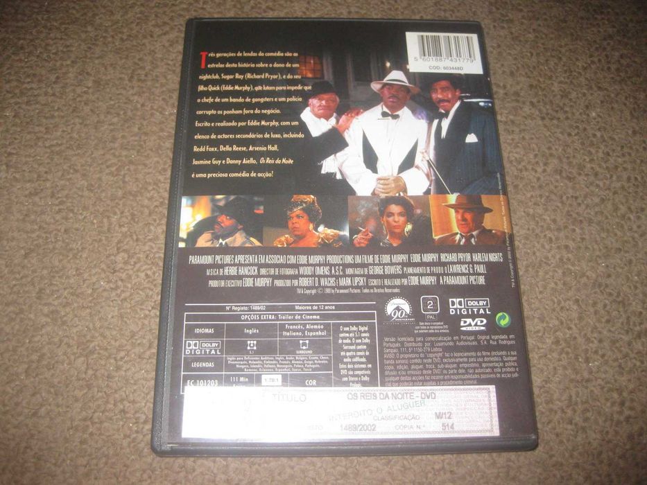 DVD "Os Reis da Noite" com Eddie Murphy/Raro!