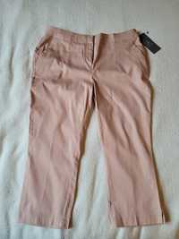 Atmosphere Primark spodnie nude pudrowy róż kant 7/8 40 L