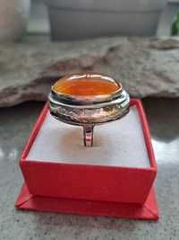 Srebrny pierścionek z karneolem autorski srebro