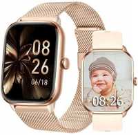 SMARTWATCH Elegancki Zegarek Damski Rozmowy Menu PL Bransoletka+ pasek