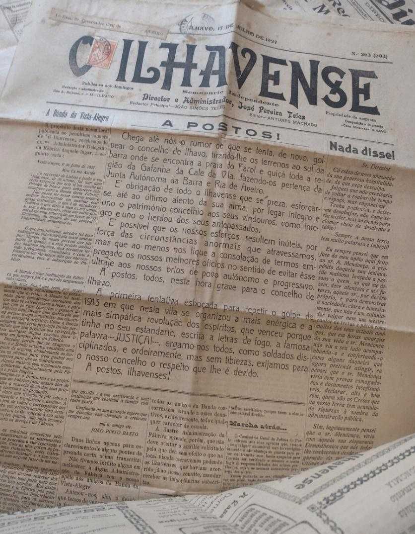 Jornais antigos 1927, Ílhavo 17 unidades