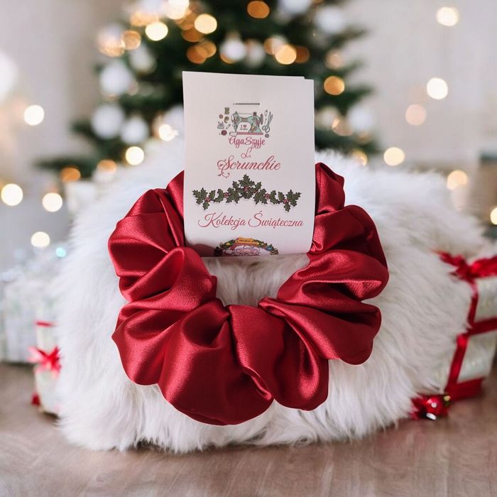 Scrunchie do włosów rozm L Satyna