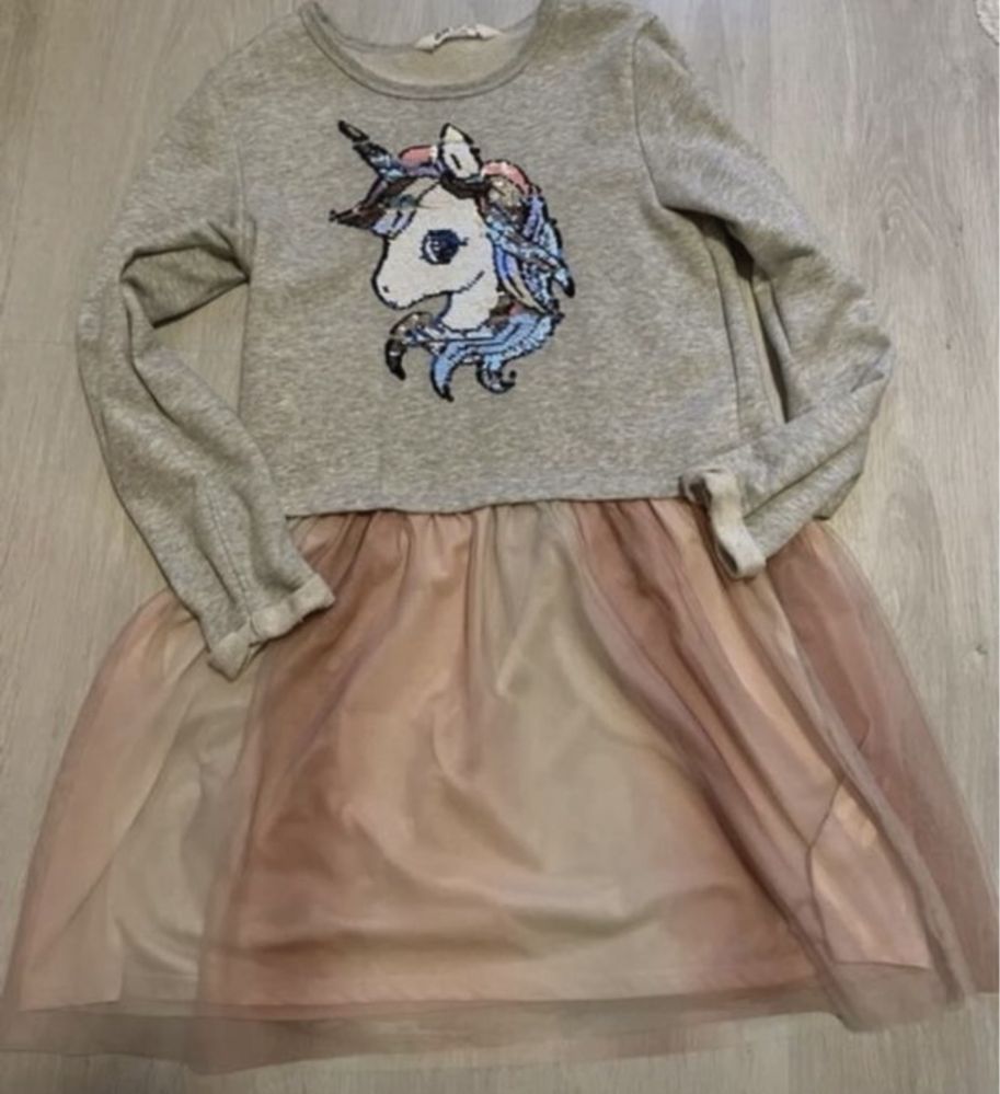 Unicorn h&m sukienka 134/140