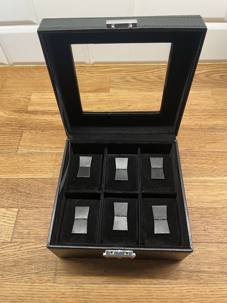 Pudełko na zegarki skrzynka szkatułka skrzynka box case na biżuterię