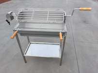Grelhador Inox AISI 304 - 3 Frangos com Prateleira de Apoio