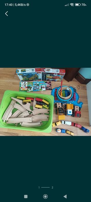 Tor wyścigowy drewniany Ikea, puzzle, zestaw autek drewnianych