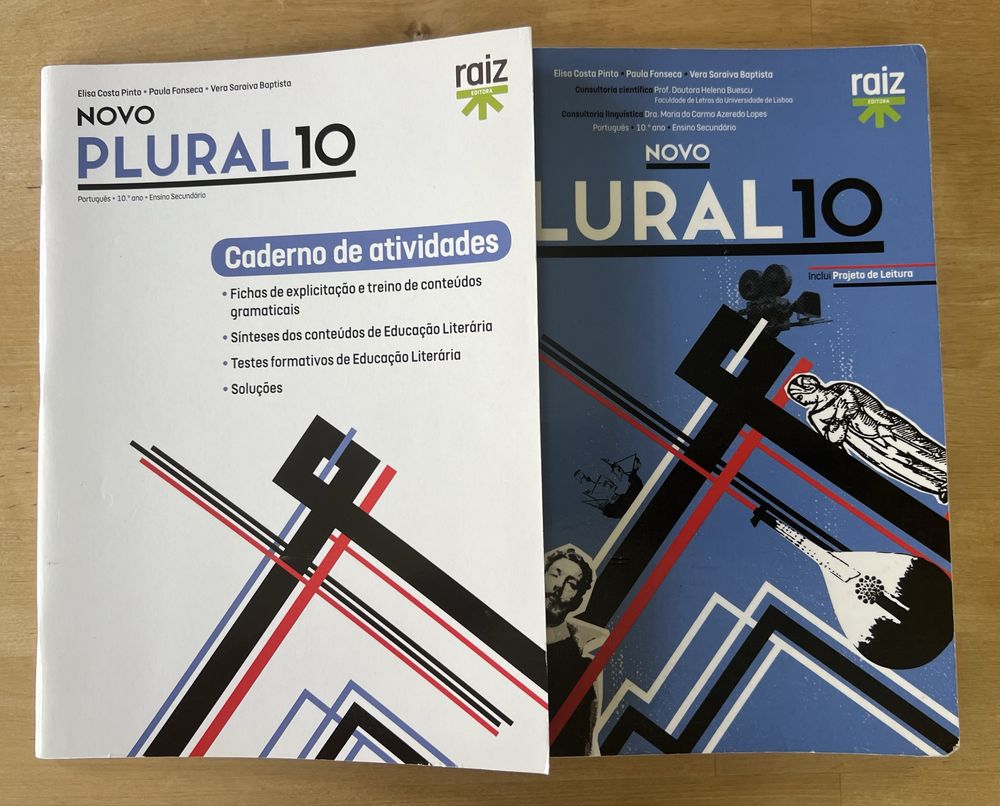 Livro escolar Novo Plural 10 + caderno atividades NOVO