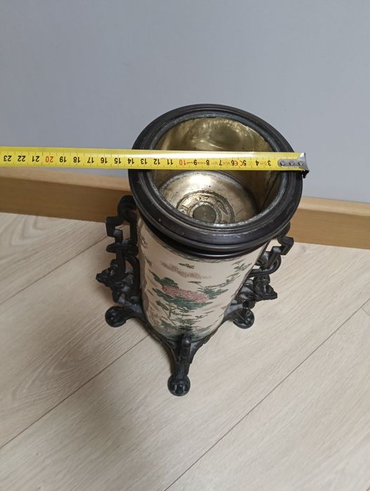 Stara lampa naftowa z majoliki OKAZJA