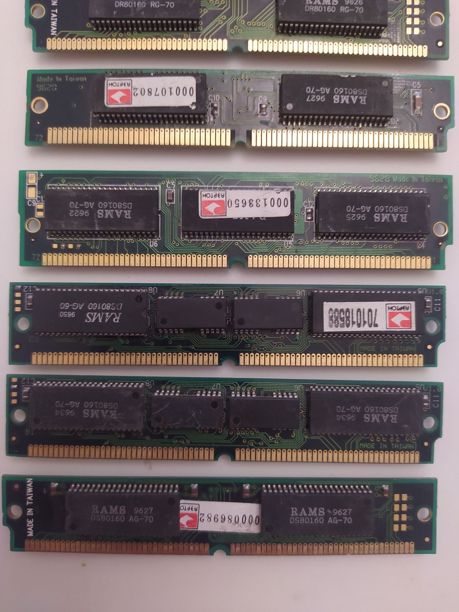 Стара ретро память ОЗУ RAM simm dimm
