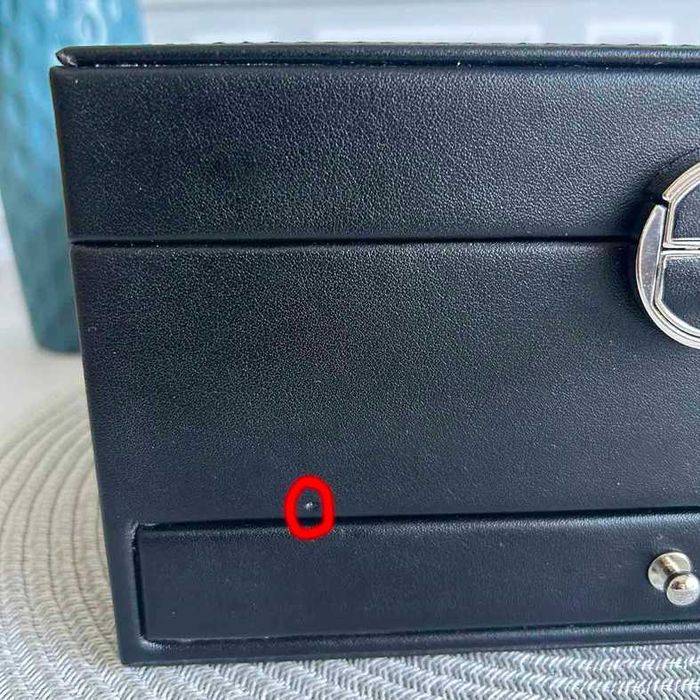 Шкатулка для прикрас із дзеркалом та замком Чорна 23x17,5x12см УЦІНКА!