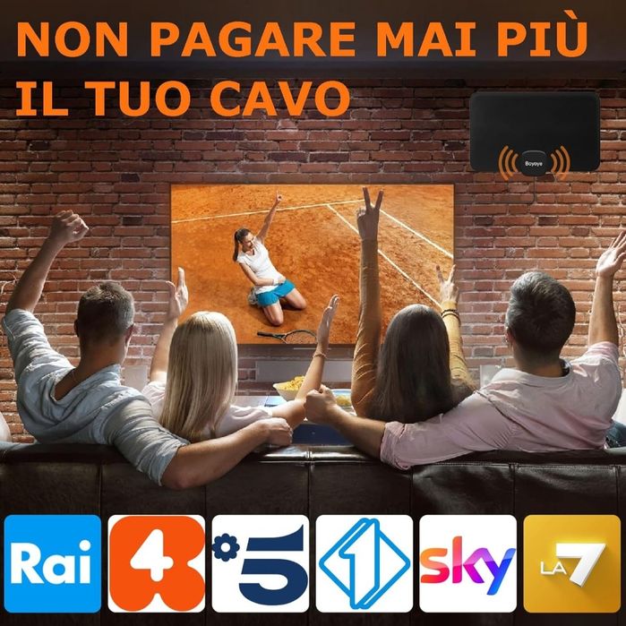 Boyoye Mocna wzmacniana antena telewizyjna do pomieszczeń