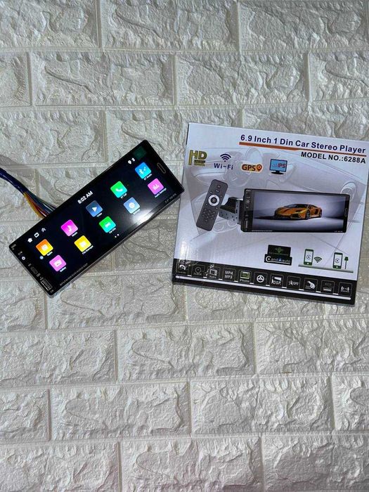 Магнітола HEVXM 6,9'' 1 din 2+32 Wi-Fi CarPlay підтримка камери