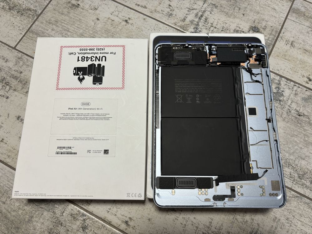 Ipad AIR 4 разборка A2288 АКБ камера корпус шлейф