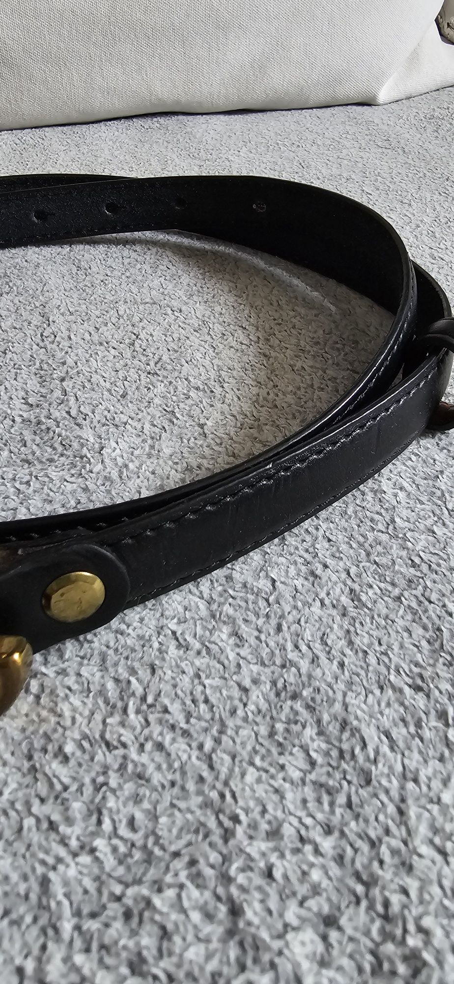 Pasek w stylu Gucci – czarny z klamrą GG