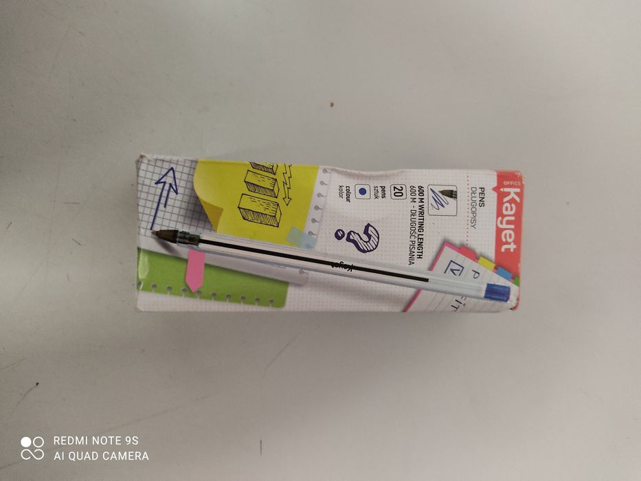 Zestaw niebieskich długopisów kayet