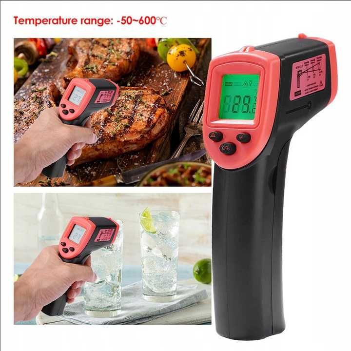 TERMOMETR BEZDOTYKOWY pirometr laserowy -50 +600
