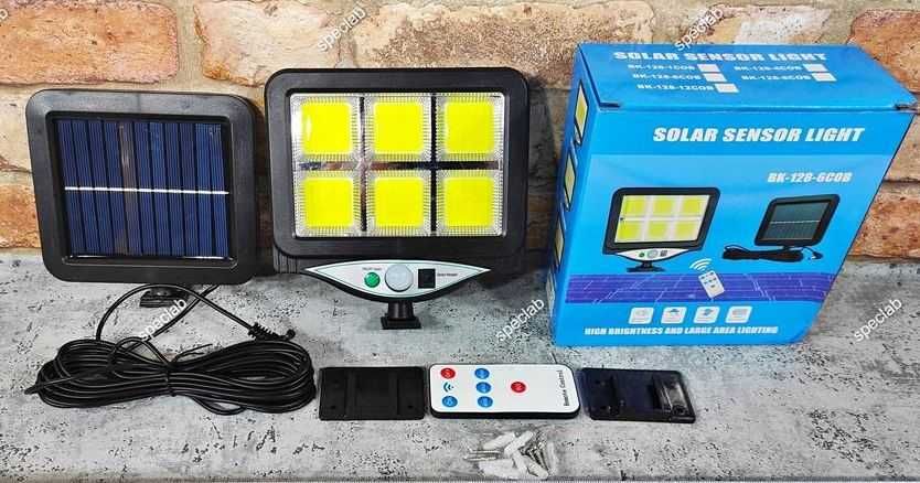 Lampa SOLARNA/halogen LED,CZUJNIK RUCHU i Zmierzchu,z pilotem i kablem