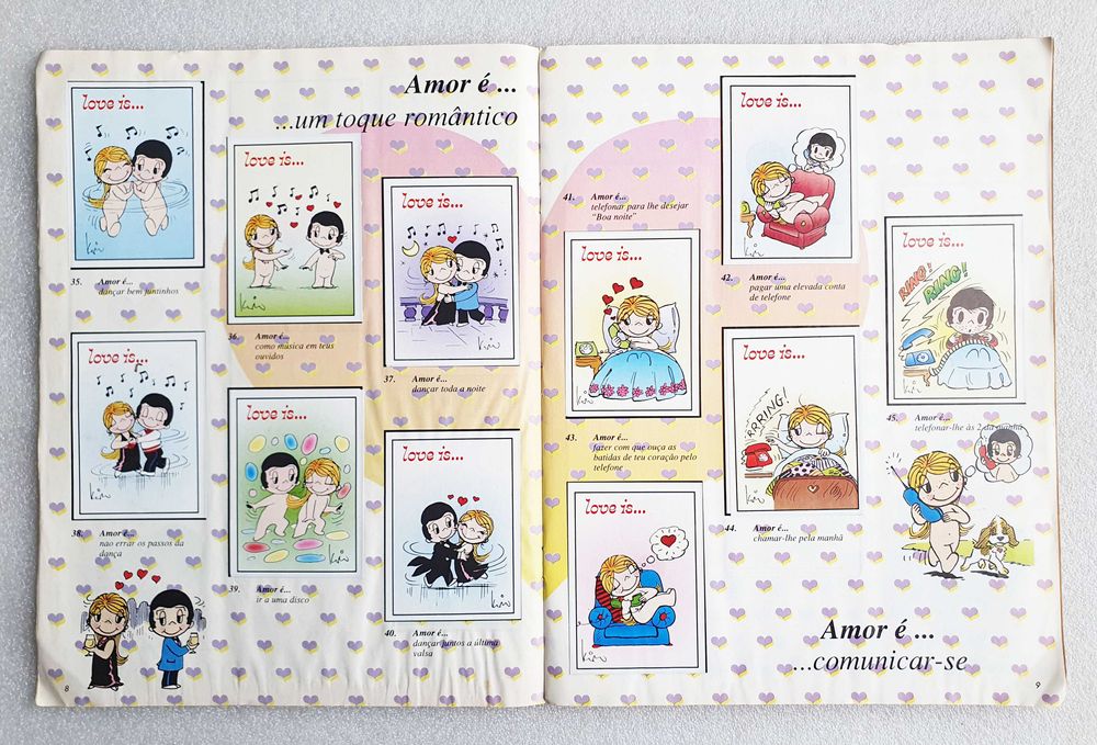 Antiga Caderneta Completa "Amor é... / Love is..." ~ 1990 ~ 128 Cromos