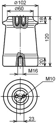 Изолятор опорный И0-10-7,5; К710