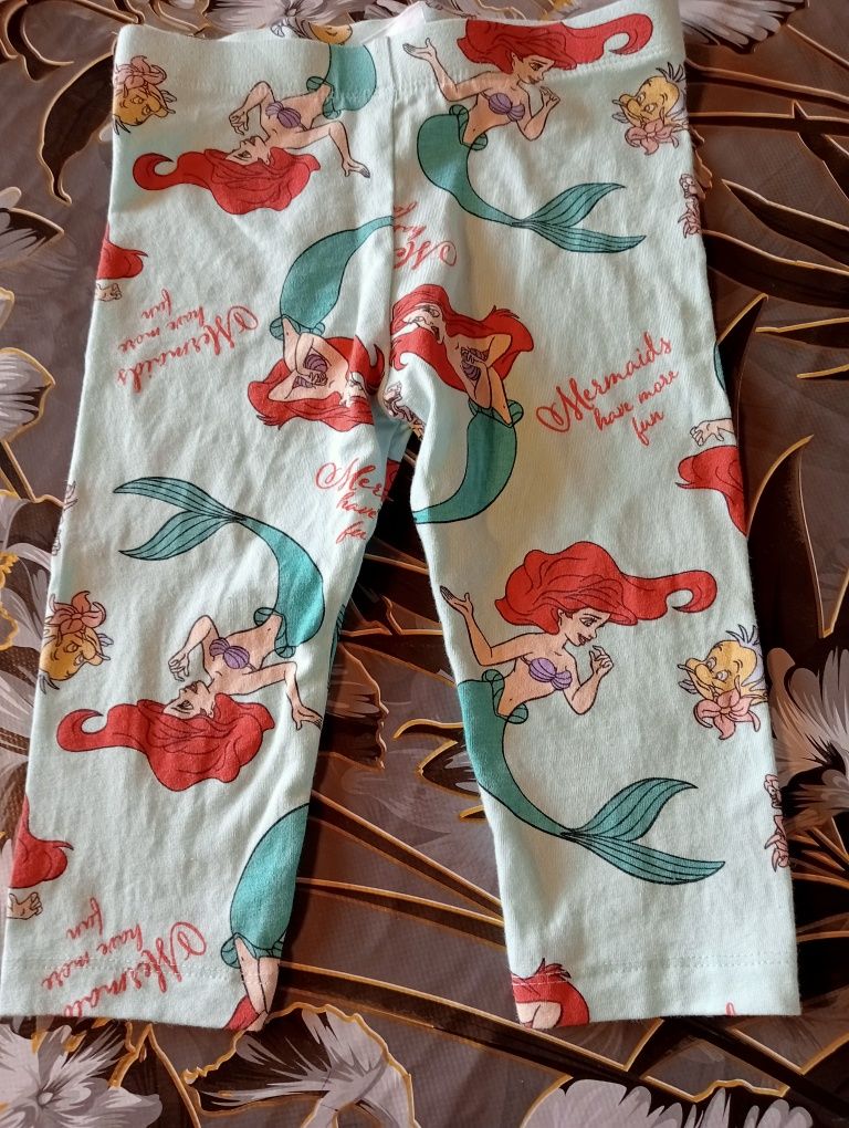 Legginsy rybaczki 3/4 dziewcz 2 szt 98 i 104
