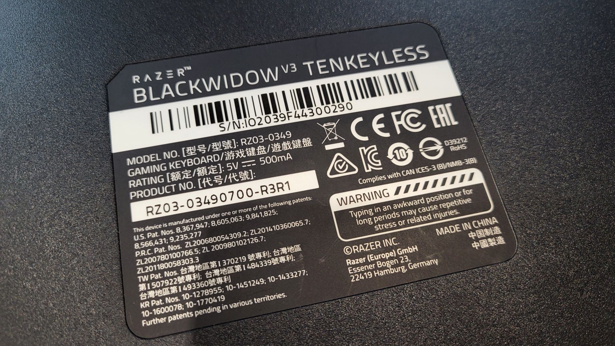 Клавіатура геймерська Razer BlackWidow v3