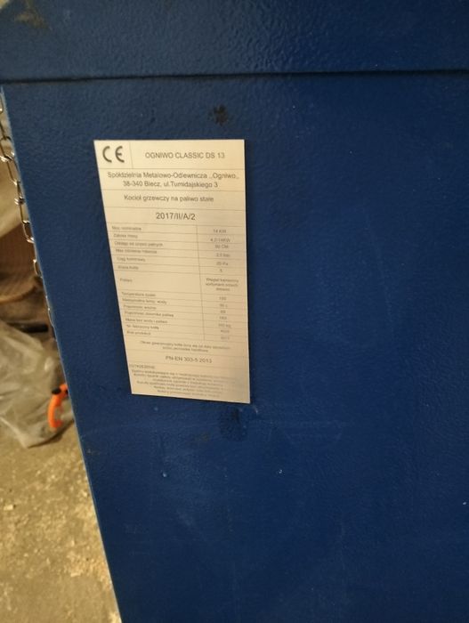 Tabliczka znamionowa pieca wtórnik 5 klasa