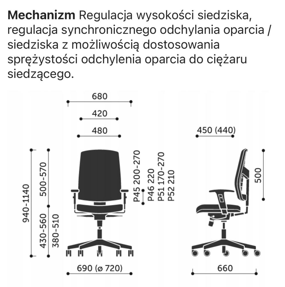 Fotel ergonomiczny obrotowy PROFIM model Raya