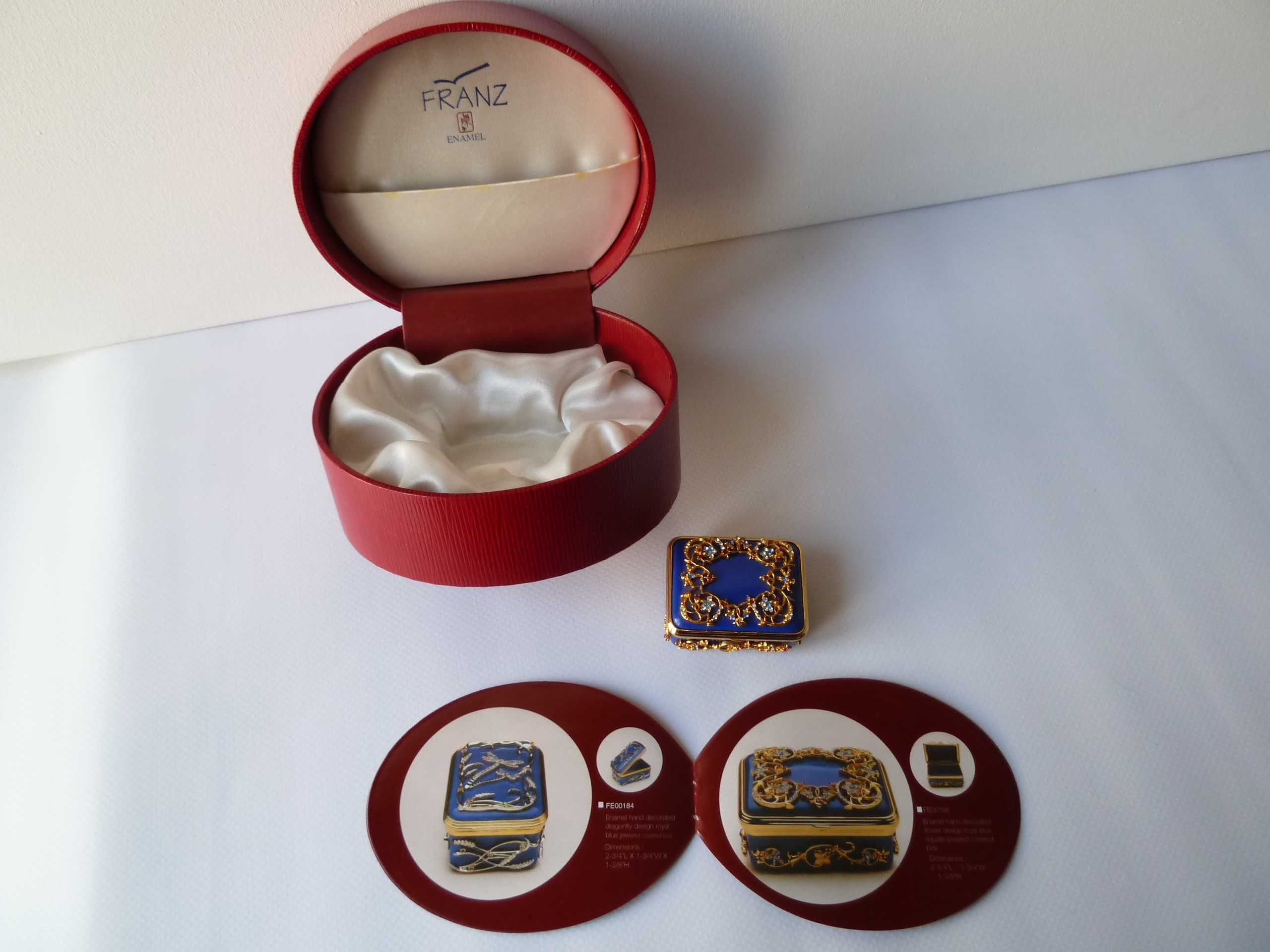Шкатулочка для украшений FRANZ Enamel, эмаль, Англия, б/у, есть скол