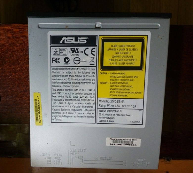 Привод DVD-ROM Asus DVD-E616A