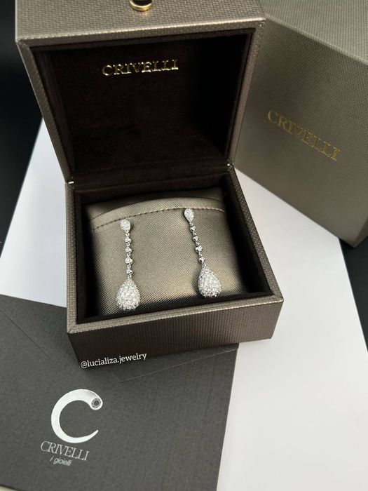 Сережки CRIVELLI Оригінал Біле золото