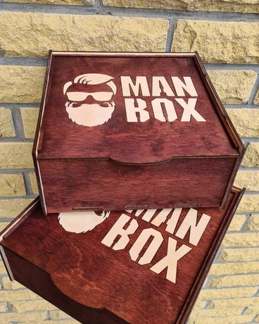 Деревянный бокс Man Box подарок