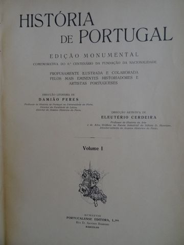 Historia de Portugal - Edição Monumental da Portucalense Editora