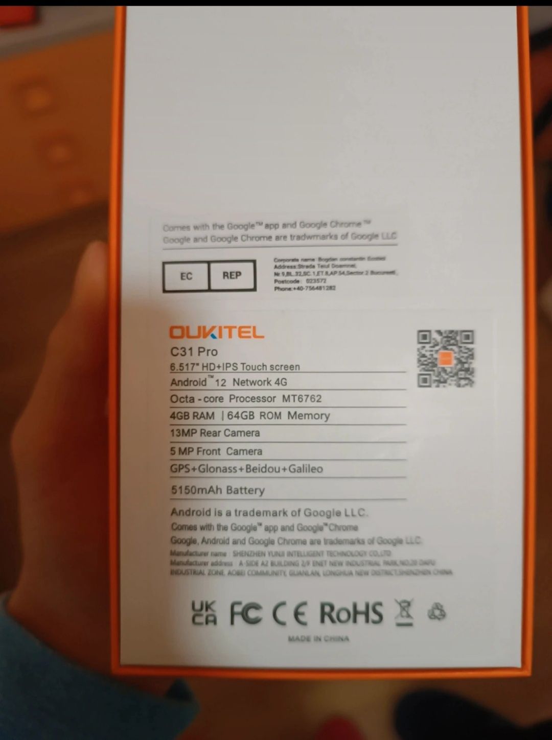 Oukitel smartphone c31 pro octacore