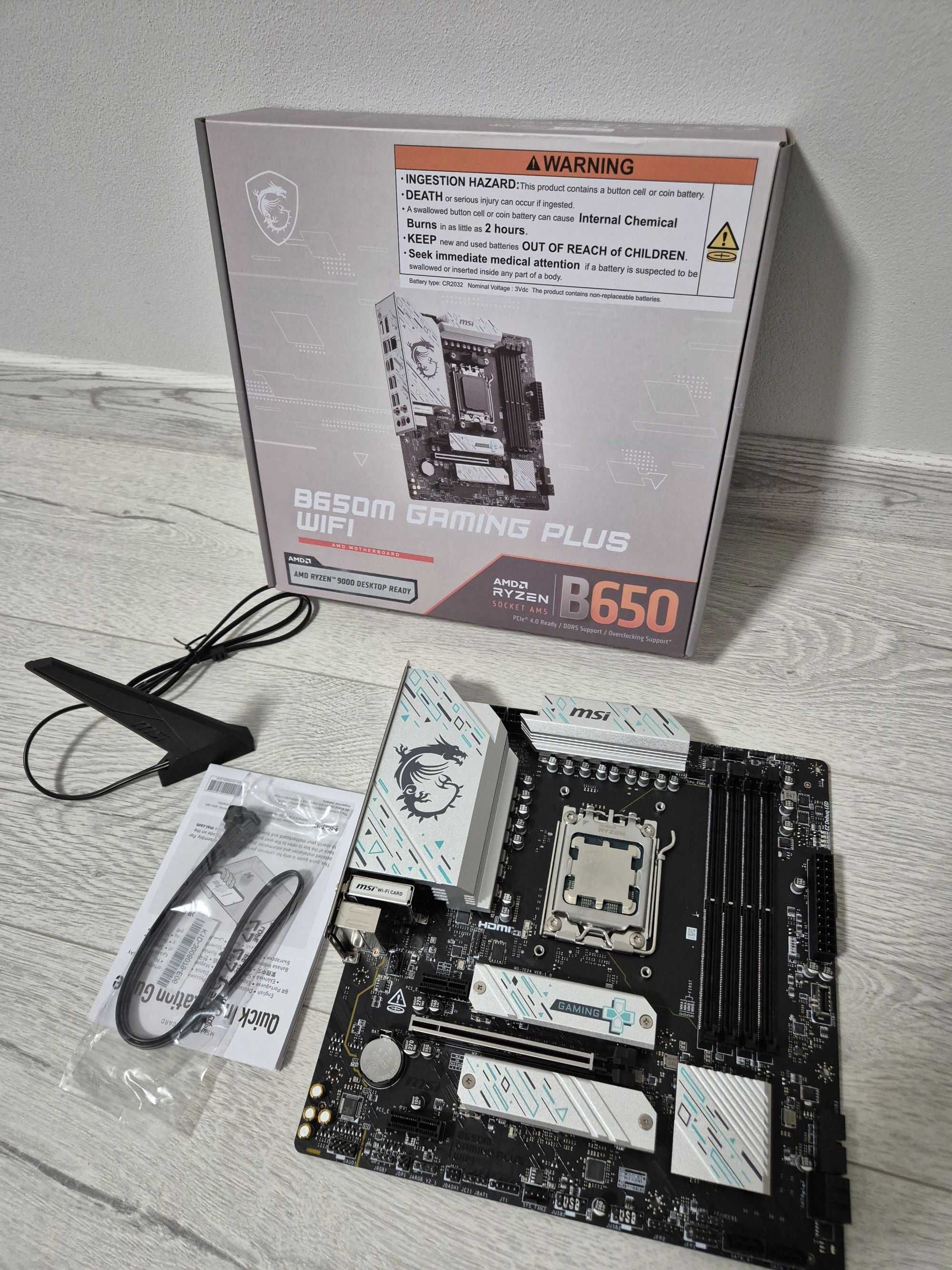новий ігровий сет Ryzen 5 7500F 5GHz+MSI B650M Gaming+ Wi-Fi. Trade-IN