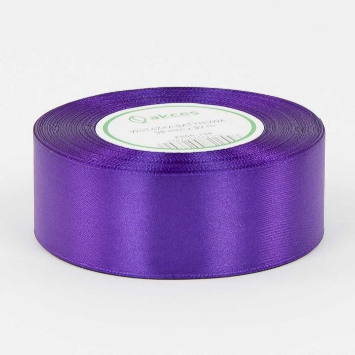 Tasiemka satynowa wstążka 38mm 32m fioletowa ciemna