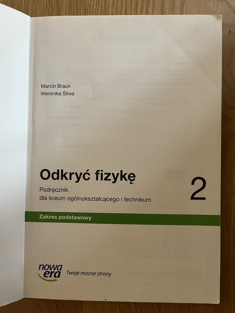 Podręcznik Odkryć fizykę 2 Nowa Era zakres podstawowy