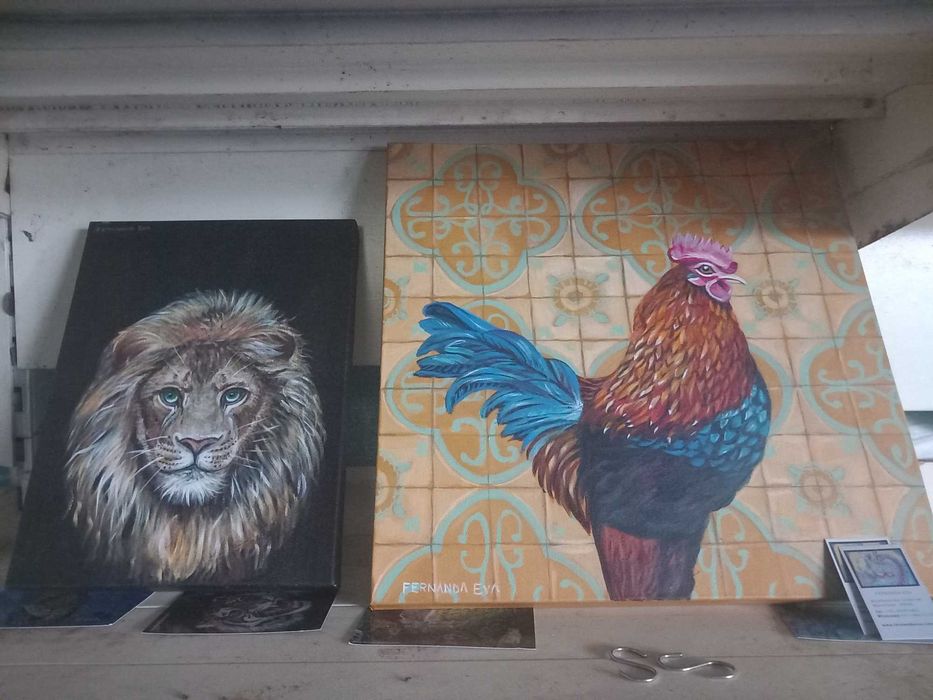 Quadros pinturas da artista internacional Fernanda Eva, preço cada