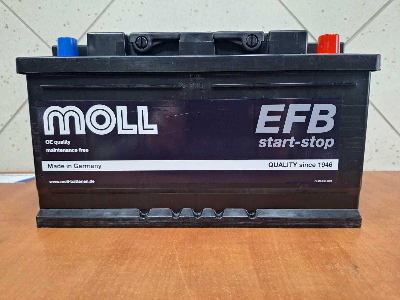 Nowy akumulator MOLL EFB 68Ah 660A 77Ah 70Ah 72Ah 75Ah 74Ah