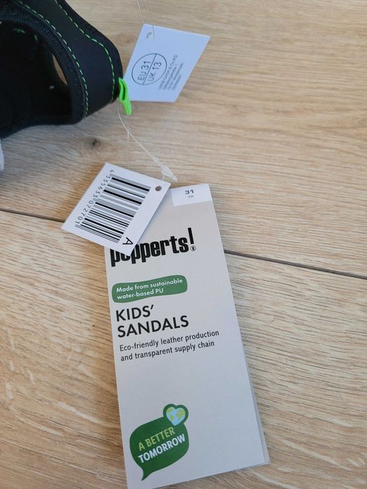 31 Sandałki Sandały chłopięce młodzieżowe Pepperts Lidl czarne